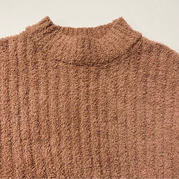 Women's Sincerly Jules Blush Pink Mock Neck Super Soft & Fuzzy Sweater Size L - Picture 8 of 11